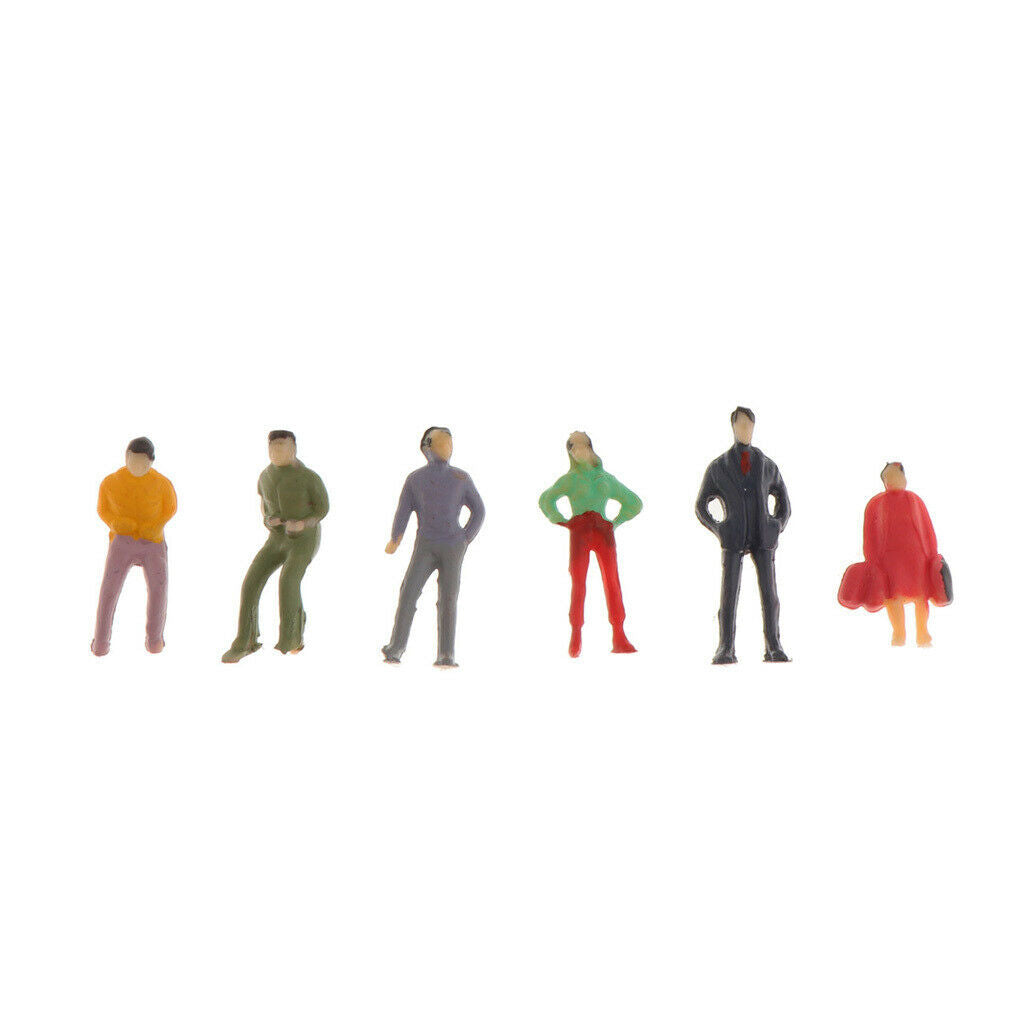 200 Pieces Plastic Tiny People Figures Train Park Dioramas 1:75 1:100 Scale