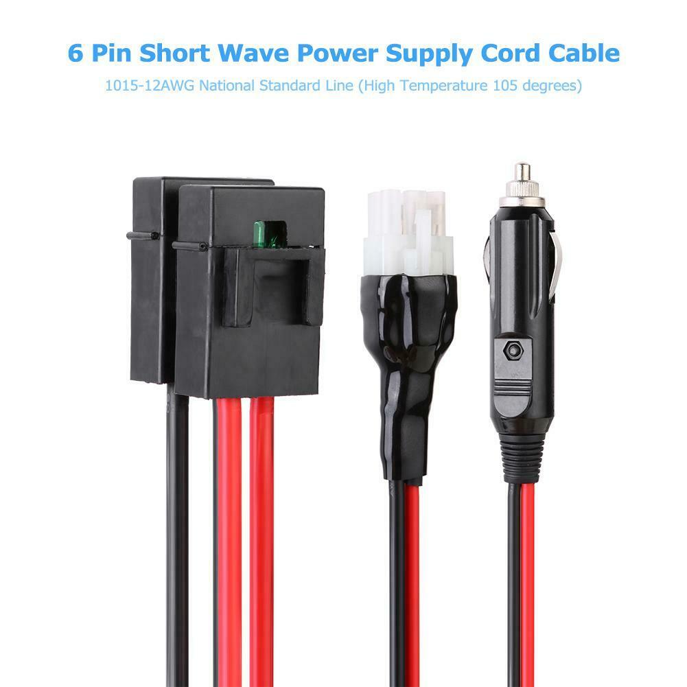 1.5m 30A 6Pin Short Wave Power Cable for Yaesu FT-857D/897D IC-725A/706 @