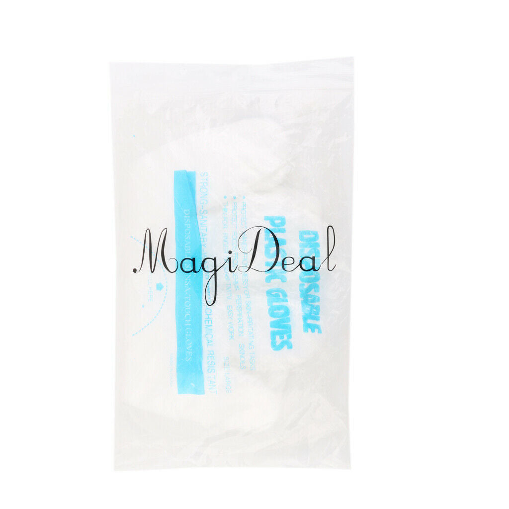 100 Pieces Clear Plastic Large Disposable Gloves for Cooking, Cleaning, Kitchen