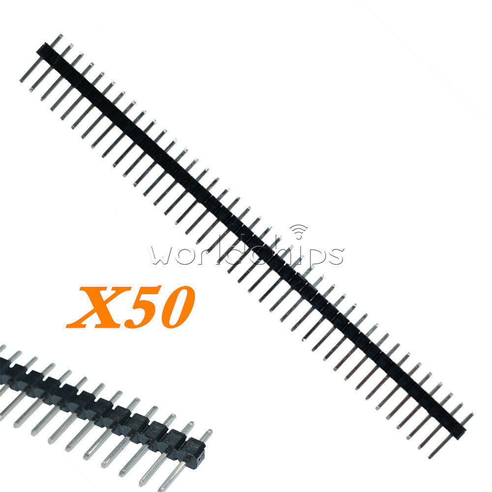 50Pcs 40Pin 2.54mm Single Row Straight Male Pin Header Strip For PBC Ardunio