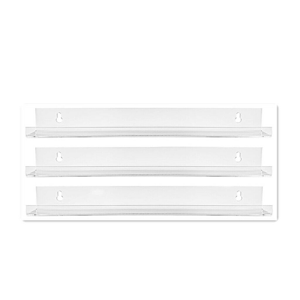 Acrylic Wall Mounted Ingredient Jars Rack Holder for Kitchen Pantry Clear
