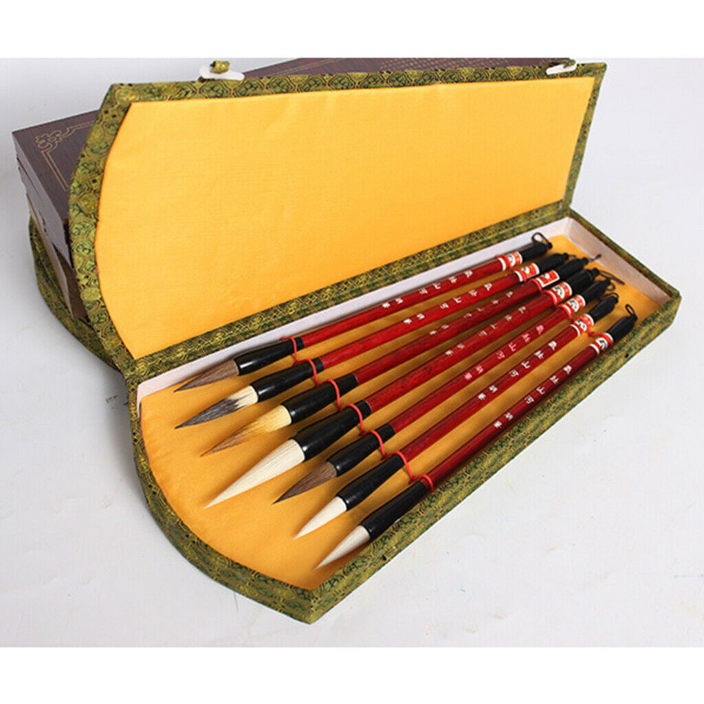 7 Pieces Traditional Chinese Calligraphy Brush Draw Paint Pen