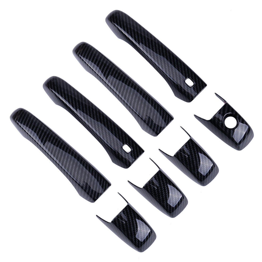 Carbon Fiber Door Handle Cover Trim Fit for Jeep Grand Cherokee / Patriot ABS An