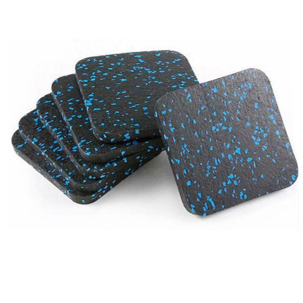 4Pcs Treadmill Shock Absorbing Mat Anti-Slip Waterproof Rubber Fitness Mat