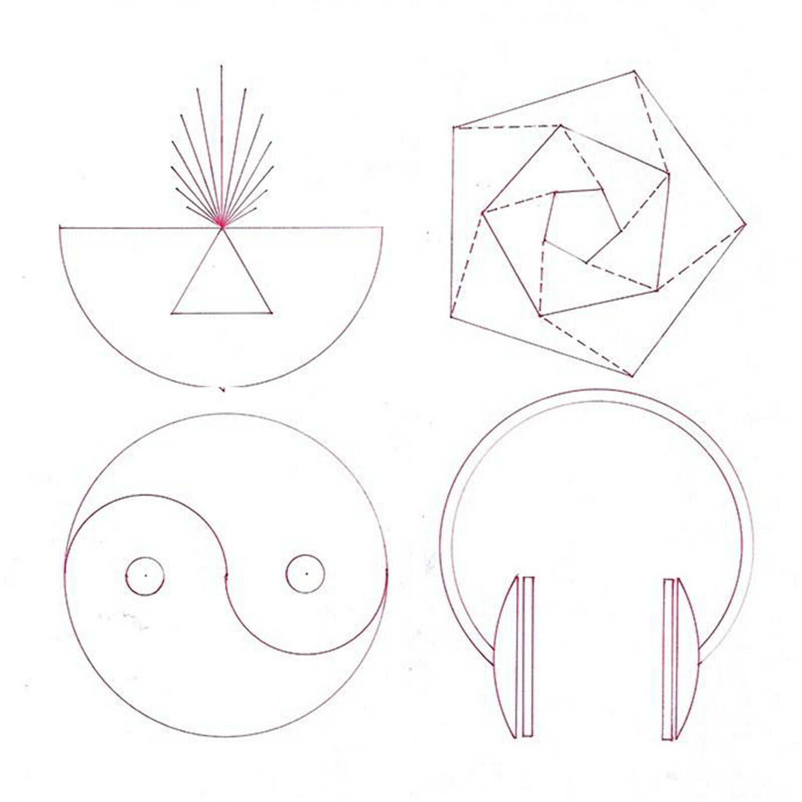 2X Multifunctional Drawing Ruler Geometric Drawing Measuring Tools for Drafting