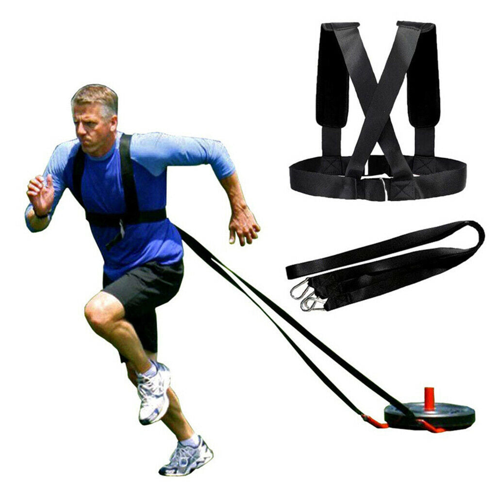 Sled Harness Strength Speed Training Strap Workout Pulling Resistance Band Belt