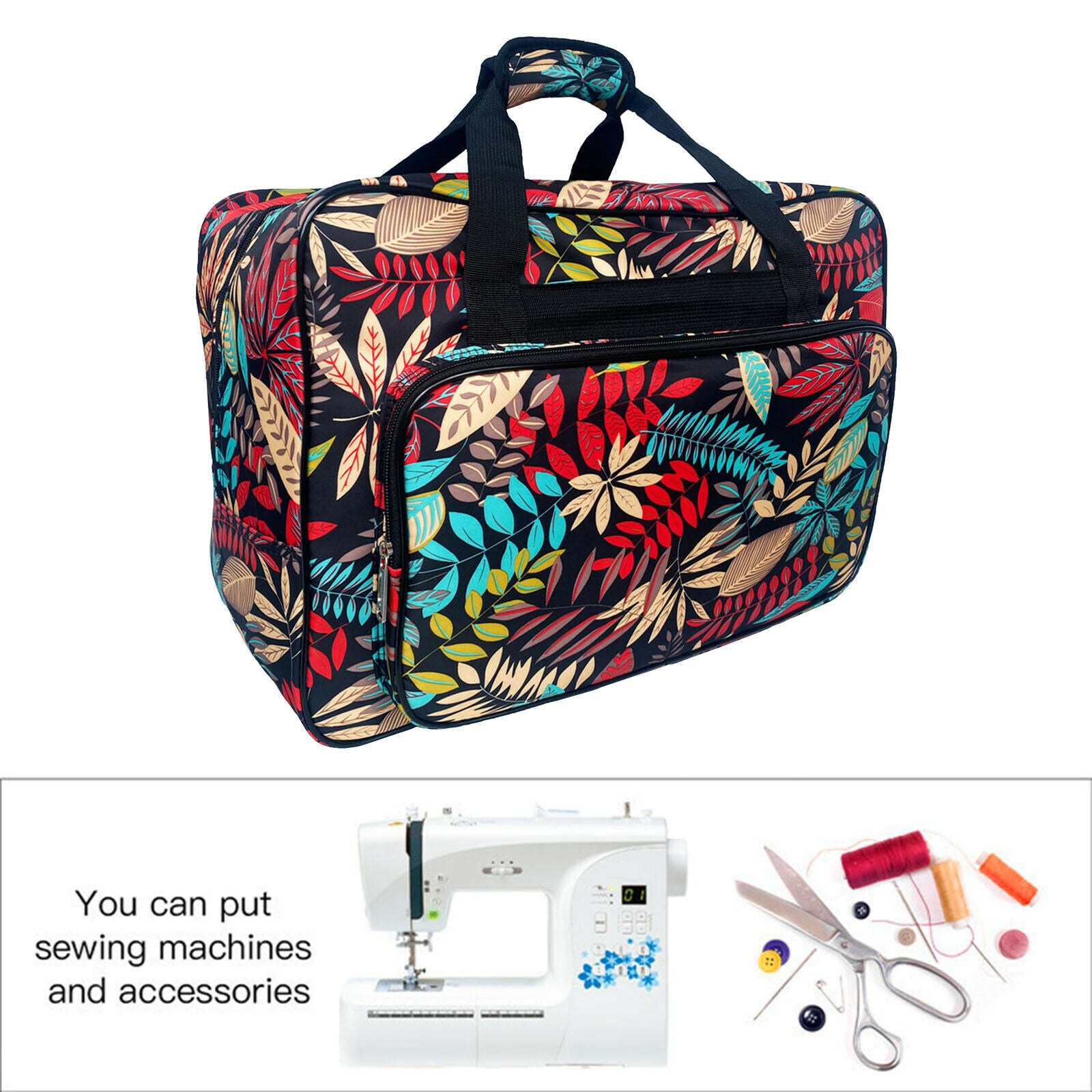 Sewing Machine Carry Bag 46x23x32cm Sew Machine Tote Universal Carrying Case