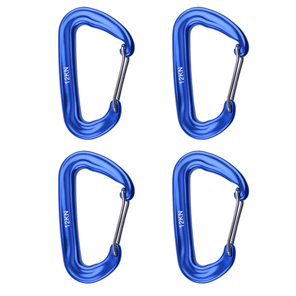 4pcs Of 12kn 8cm Ring Shape D Carabiner Hook Accessories Backpack Camping
