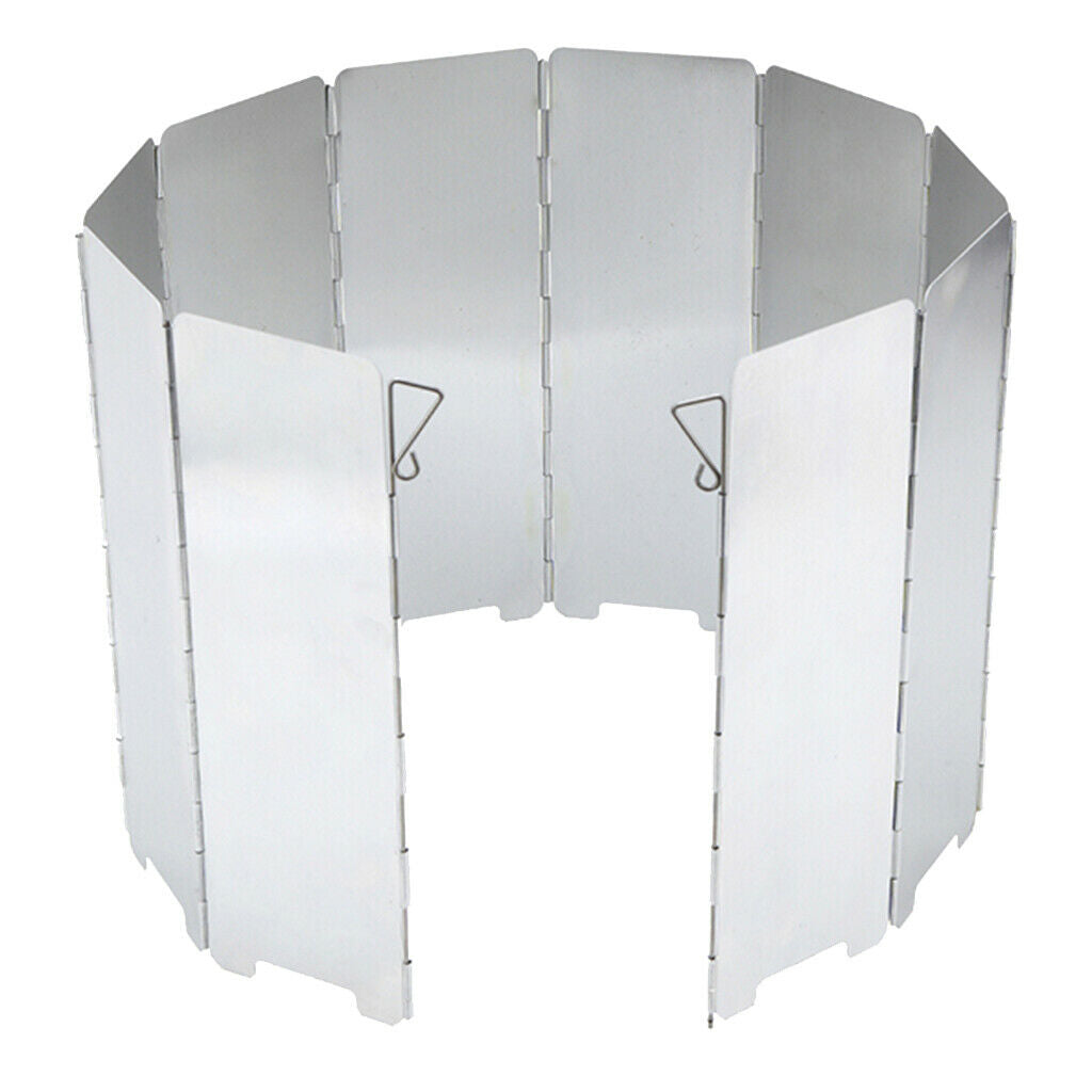 10 Folding plate for camping gas cooker Wind protection grille Outdoor Foldable
