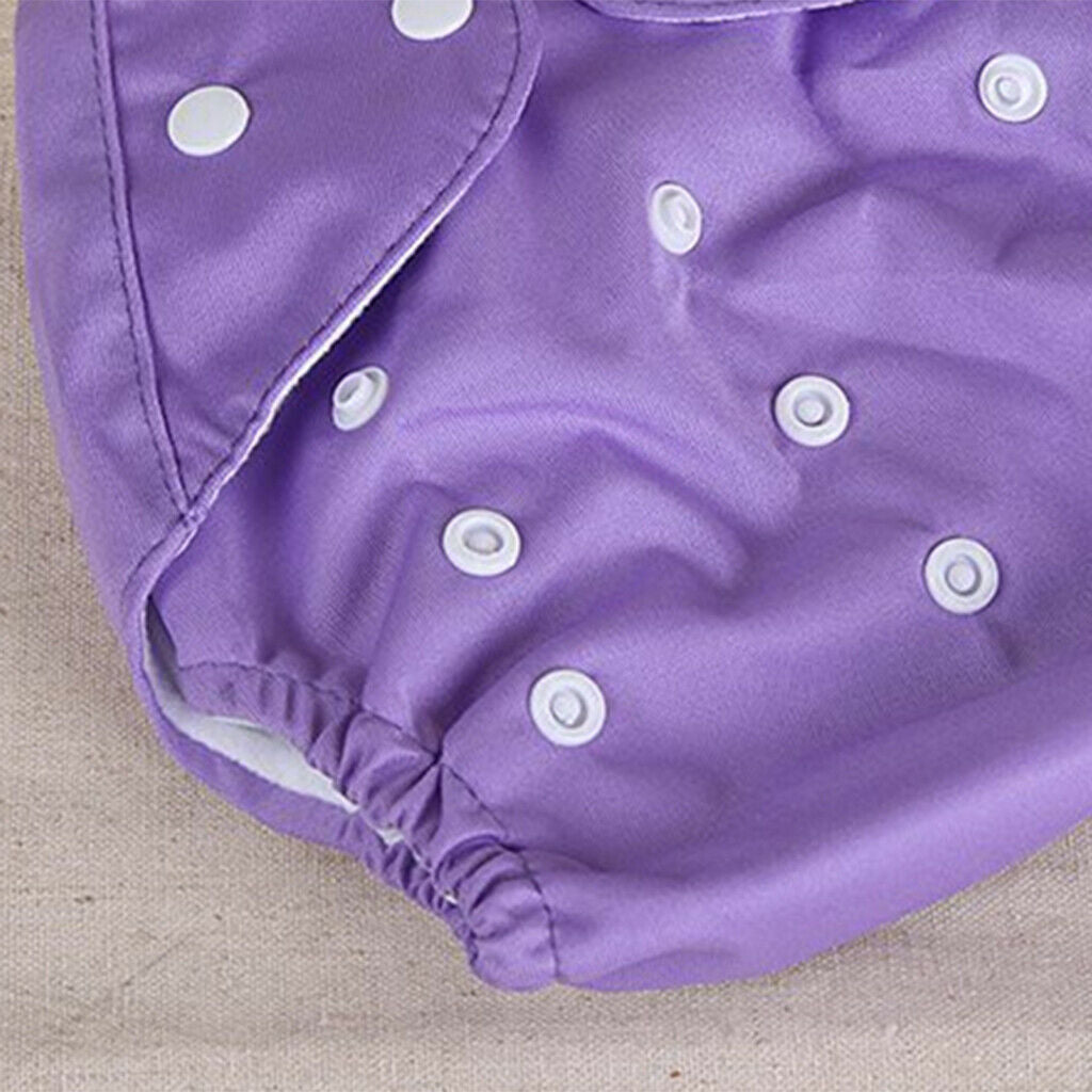 Kids Cloth Diapers Waterproof Diaper Pants Breathable Nappy Diapers Purple