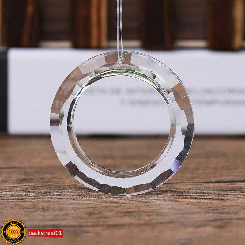 1PC 50mm Handing Ring Chandelier Glass Crystals Lamp Prisms Parts Drops Pendant