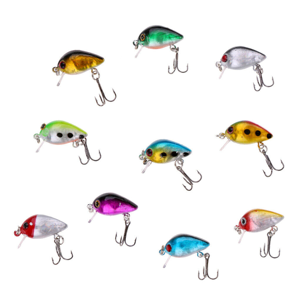 10Pcs Minnow Fishing Lures Set Hard Baits Topwater Lure for Trout Bass Perch