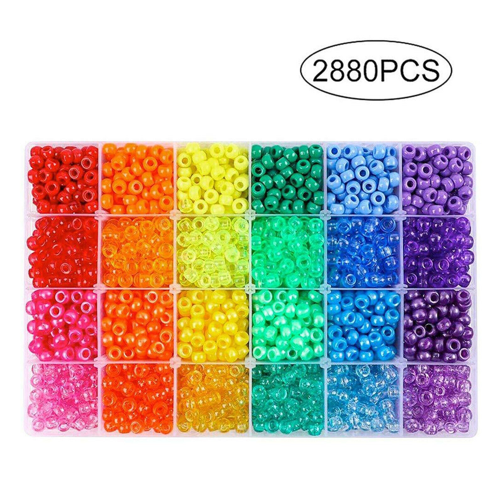 2880pcs Crafts Beads Kit for DIY Bracelets Jewelry Making Finding Supplies