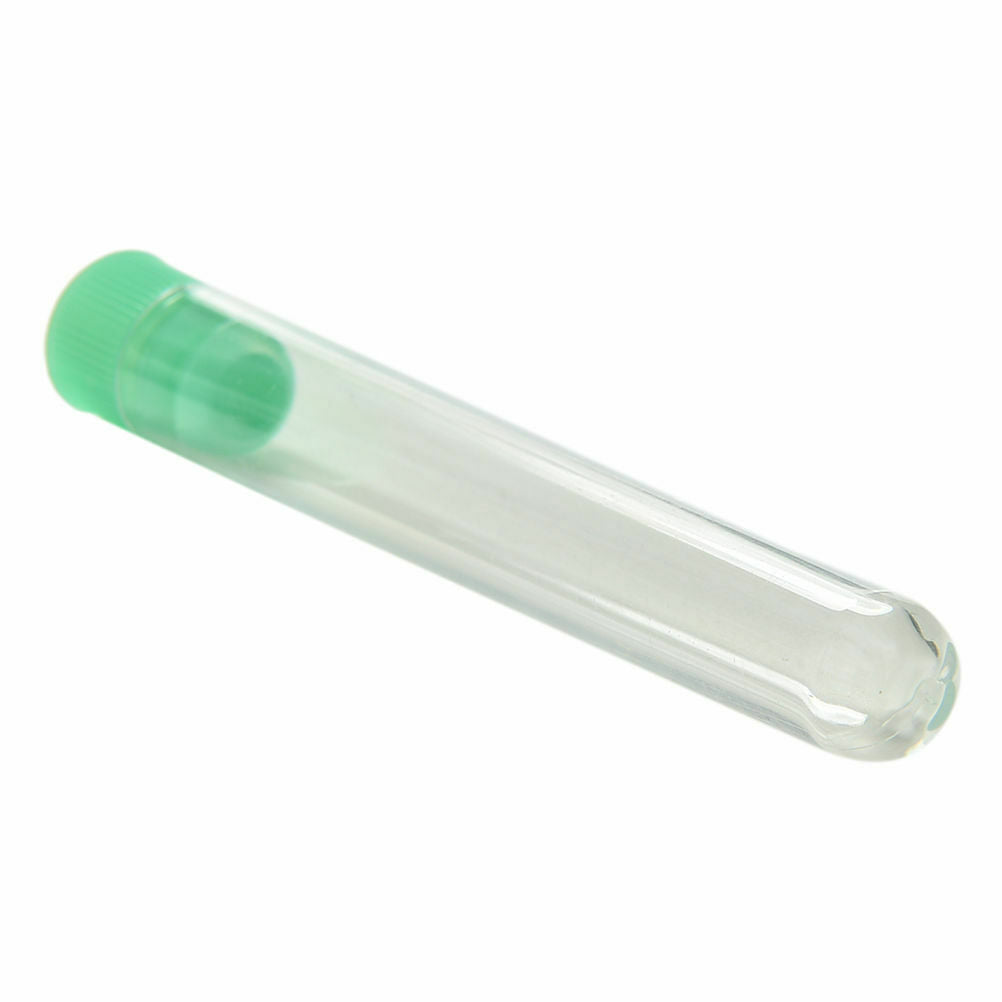 Clear Plastic Test Tube 12mm x 75mm With Lid 10pcs