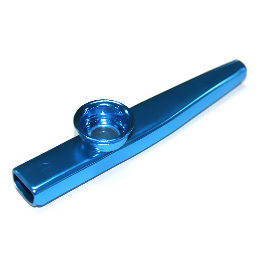 Portable 2Pcs Golden Blue Metal Kazoo Mouth Flute Mini Kids Wind Instrument
