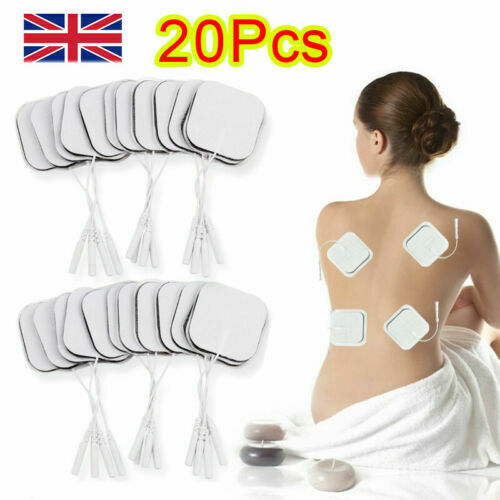 20PCS Replacement Pads for Massagers Tens Units electrode 2 x 2'' White Cloth