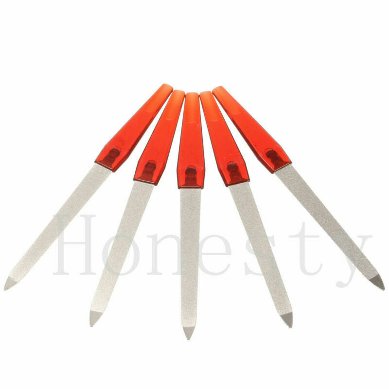 10pcs Metal Double Sided Nail Files Strong Edge For Manicure Pedicure Grooming