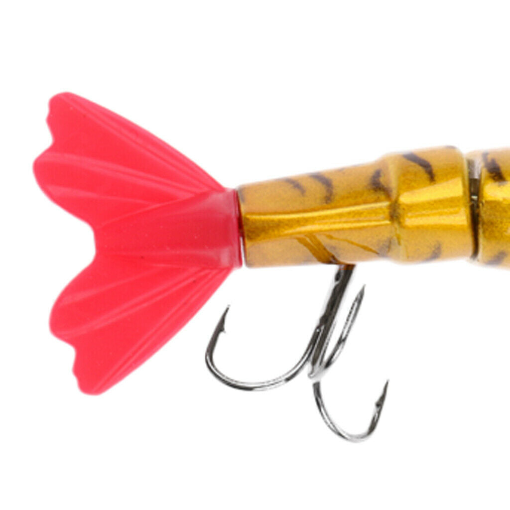 Topwater Trout Fishing Multi Jointed Shrimp Baits Lobster with 4 Tails C1