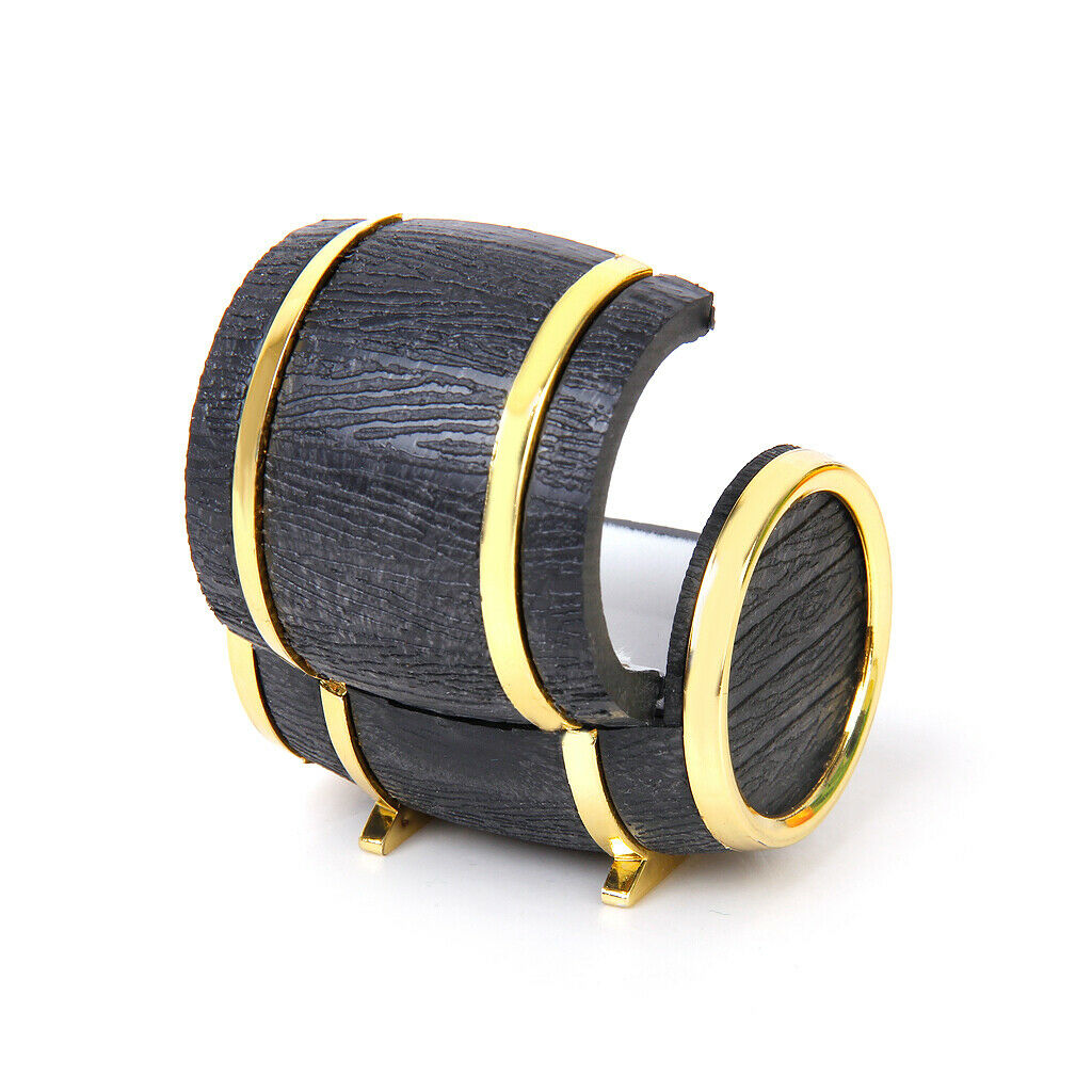 2 x Beer Barrel Shape Ring Earring Jewelry Storage Box Case Organizer Holders