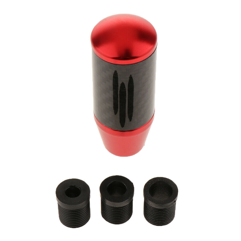 Universal Carbon Fiber Car Auto Manual Gear Stick Lever Shift Knob Red