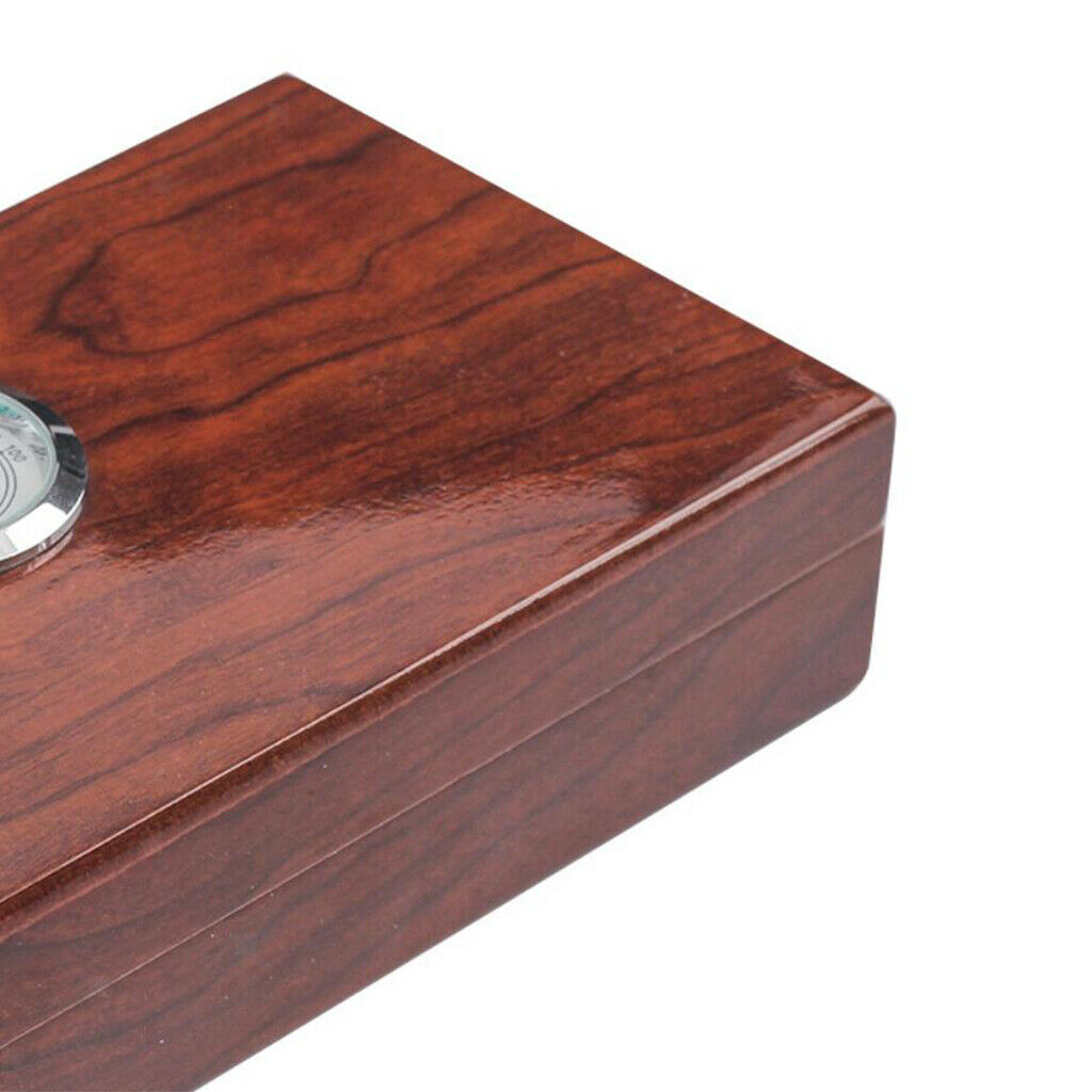 Travel Cedar Wood Cigar Humidor Humidifier Hygrometer Moisture Control Case