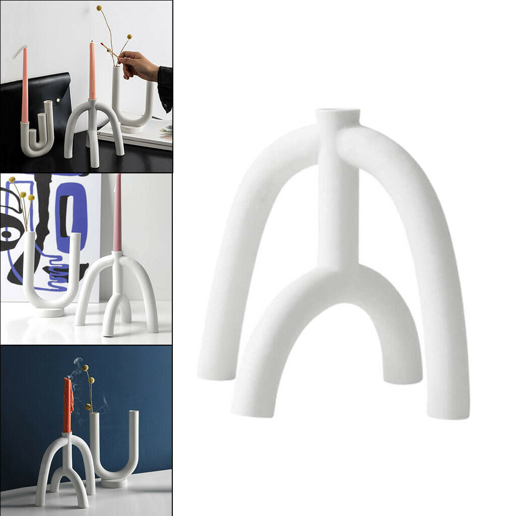 Ceramic Candleholder Wedding Home Table Candlesticks 19cx18cm