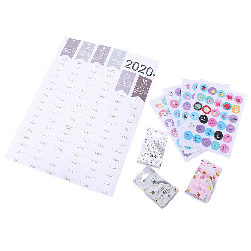 2021 Block Year Planner Daily Plan Paper Wall Calendar for Office School H Re