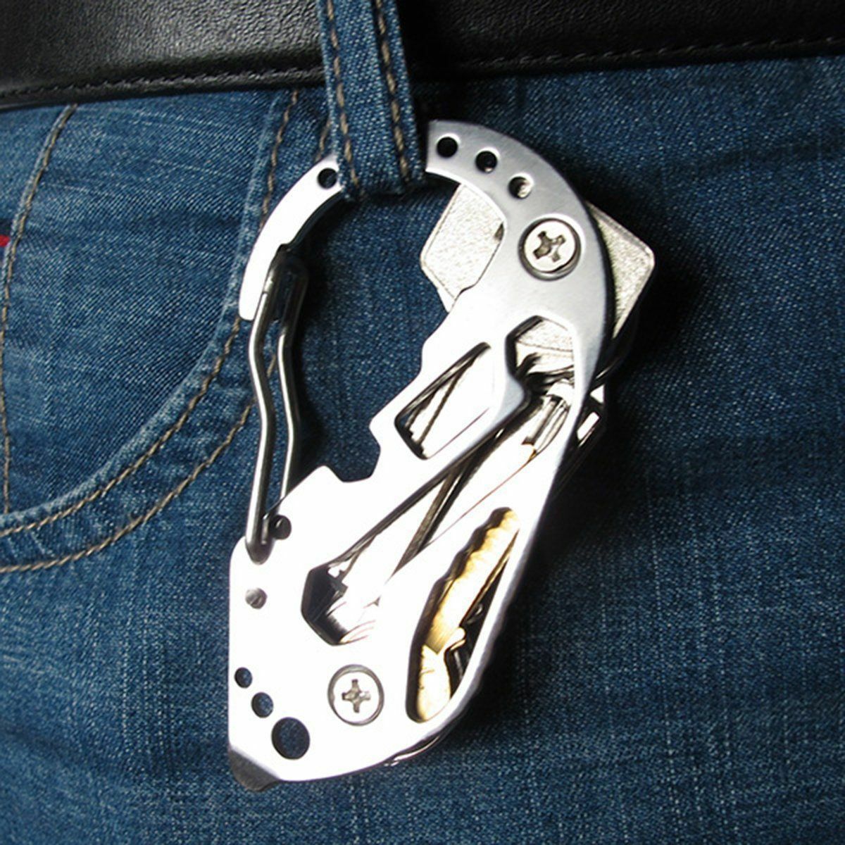 Keychains For Men Multi Function Keychain Screwdriver Wrench Carabiner EDC