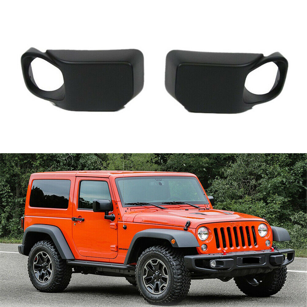 2Pcs Car Front Bumper Fog Light Covers For JEEP Wrangler 2013-2017 68231962AA