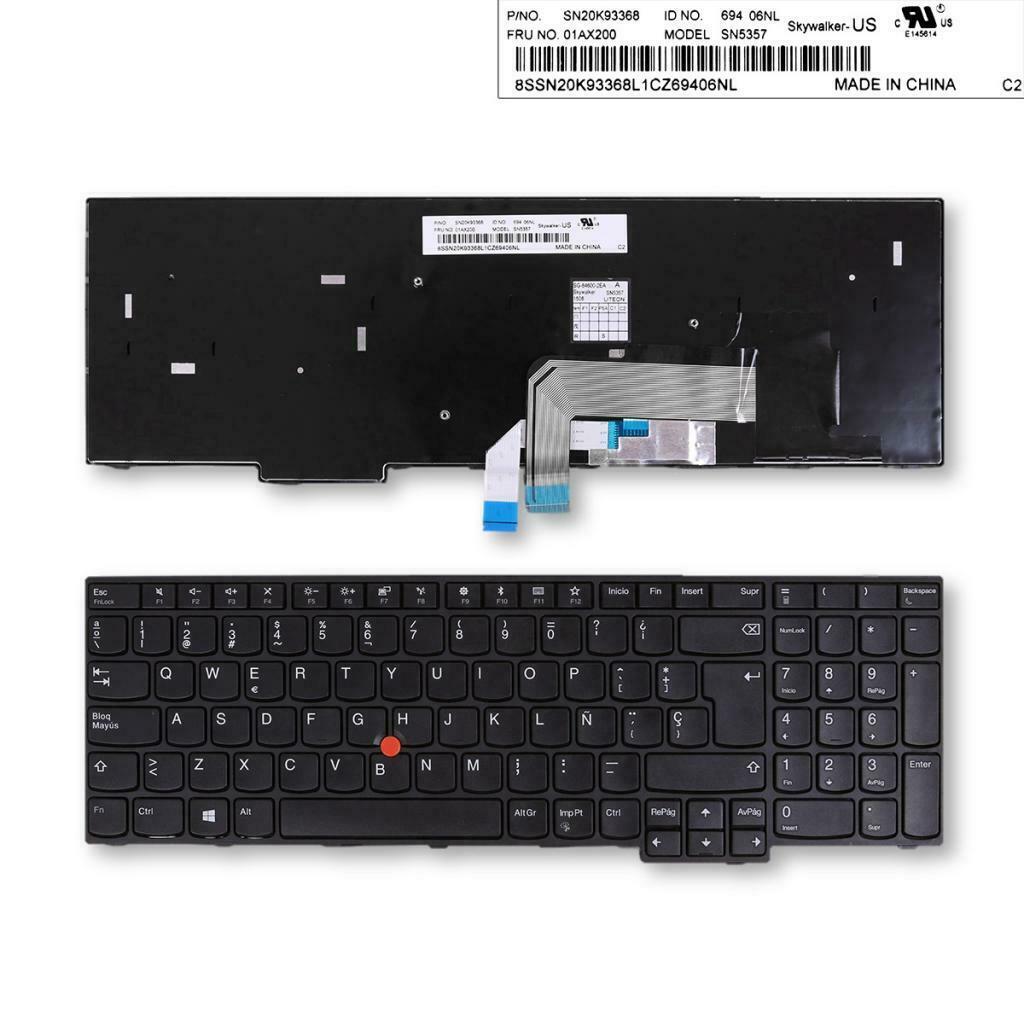 Replacement Spanish Laptop Keyboard fit for Lenovo Thinkpad E575 Series