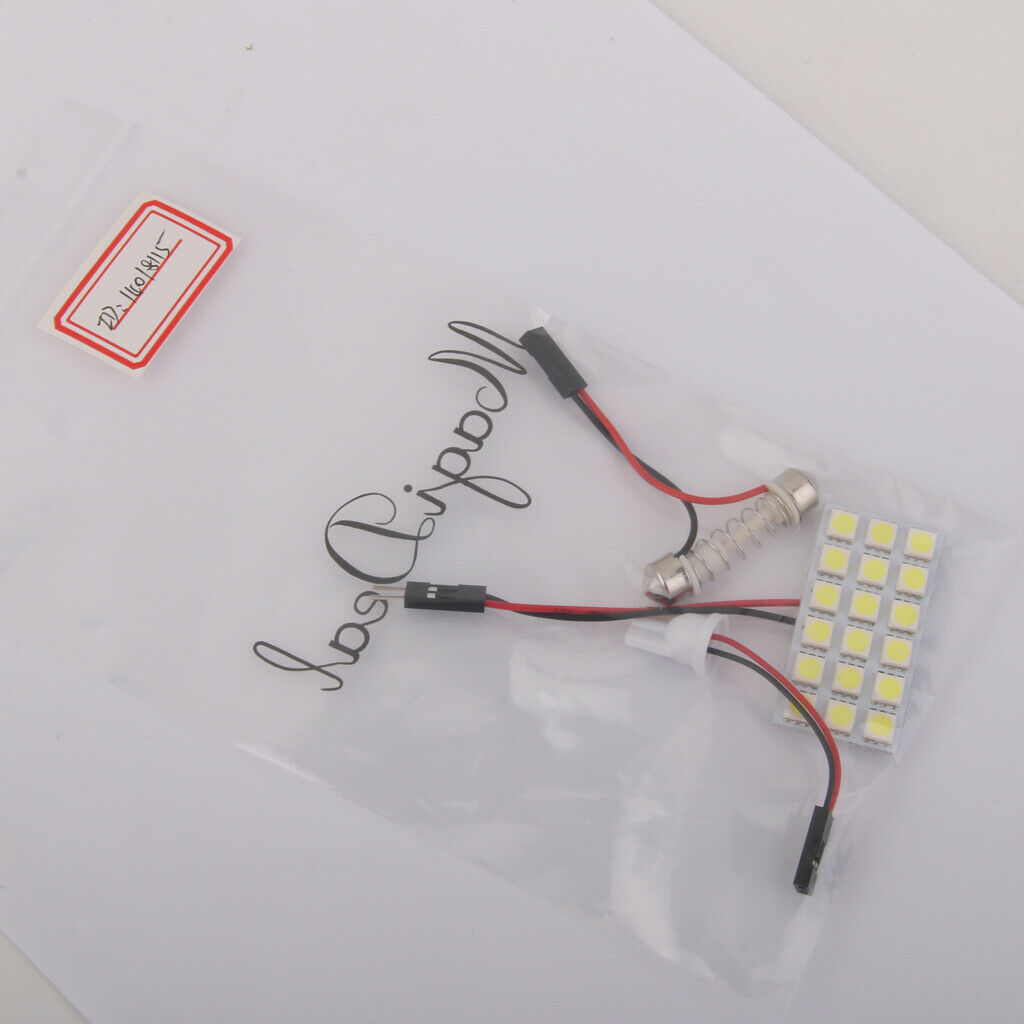 Car Interior Panel Light 18 SMD LED T10 BA9S Bulb Dome 12v