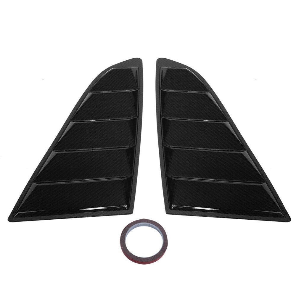 Car Rear Side Window Blinds Quarter Louver Cover For Ford Mustang 15-17 ABS new