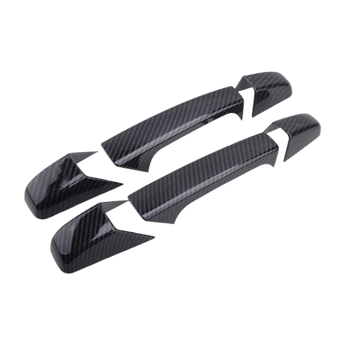 Carbon Fiber Texture Exterior Door Handle Trim Fit for Chevrolet Tahoe Suburban
