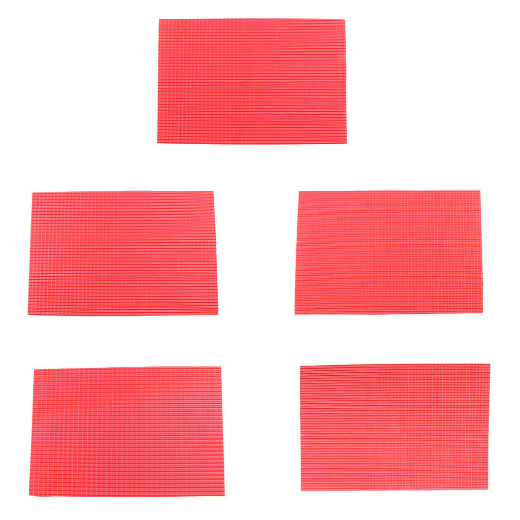 6Pcs Mini 1:25 Scale Roof Tile Sheet Material Layout Red Hobbyists Supplies