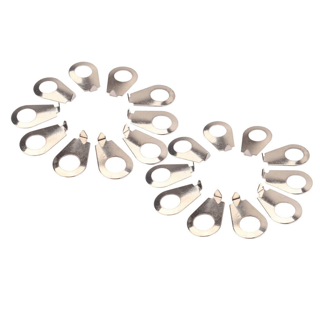 20 PCS Guitar Knobs Pointer Plate  Knob Position Indicator chrome