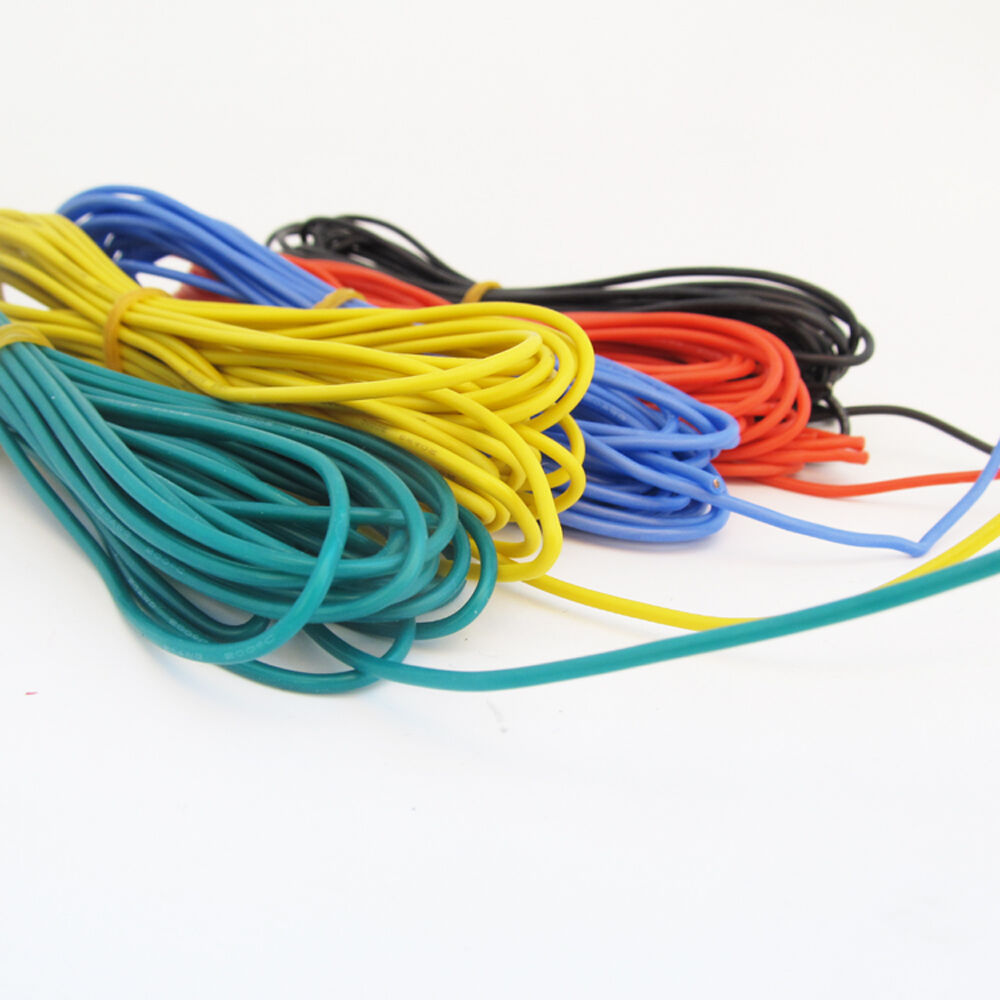 5meters 5colors 20AWG Flexible Soft Silicone Wire Tin Copper RC Electronic Cable