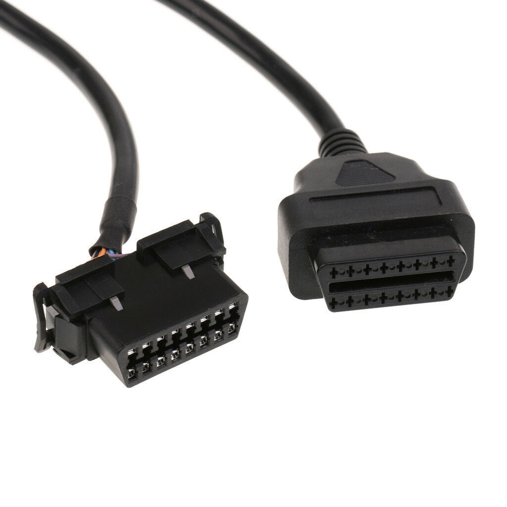 16pin M/F OBD2 OBDII Y Adapter Diagnostic Splitter Connector Cable for Mazda