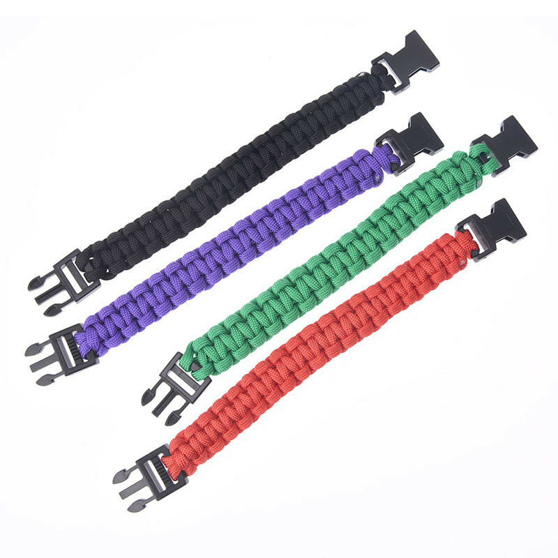 outdoor camping paracord parachute cord emergency survival bracelet rope BDAU
