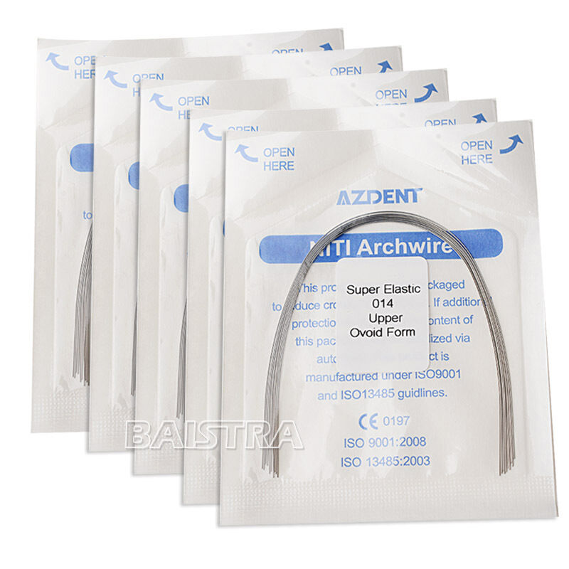 500X Dental Orthodontic Super Elastic Niti Round Arch Wires Ovoid Form All Size