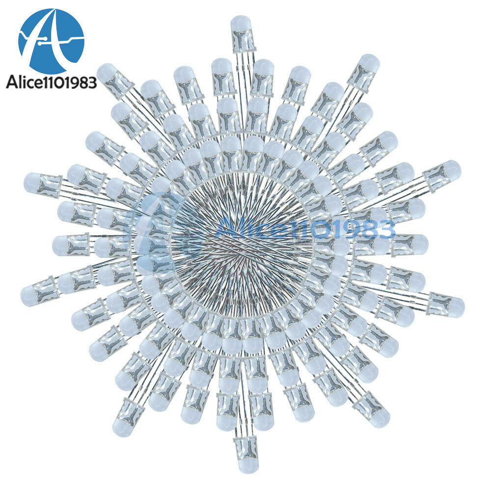 20PCS 5mm 4pin RGB Tri-Color Common Anode LED Light Red Green Blue
