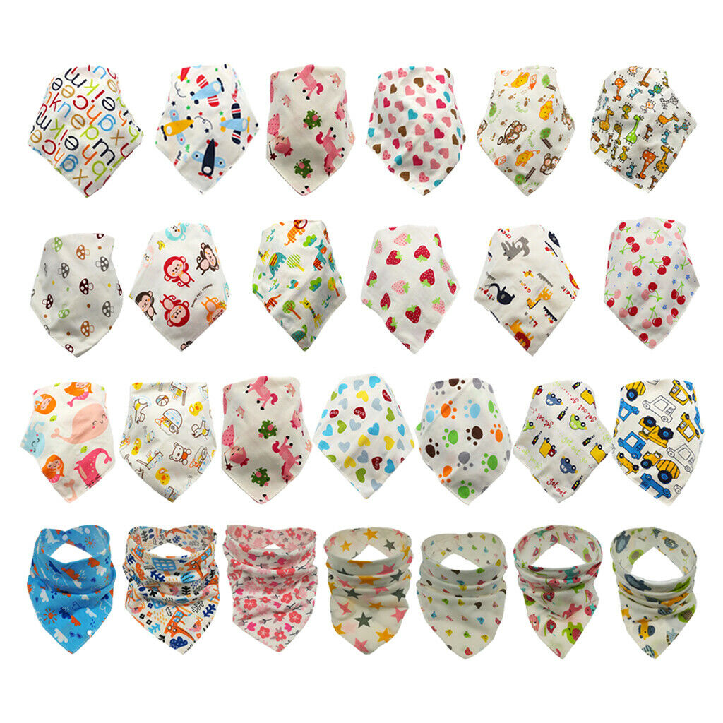 4pieces Soft Triangle Infant Bibs Saliva Towel Teething Bibs Boys Accs Gifts