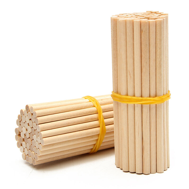 100pcs 100mm Round Wooden Lollipop Lolly Sticks Cake Dowel For DIY Food Craft