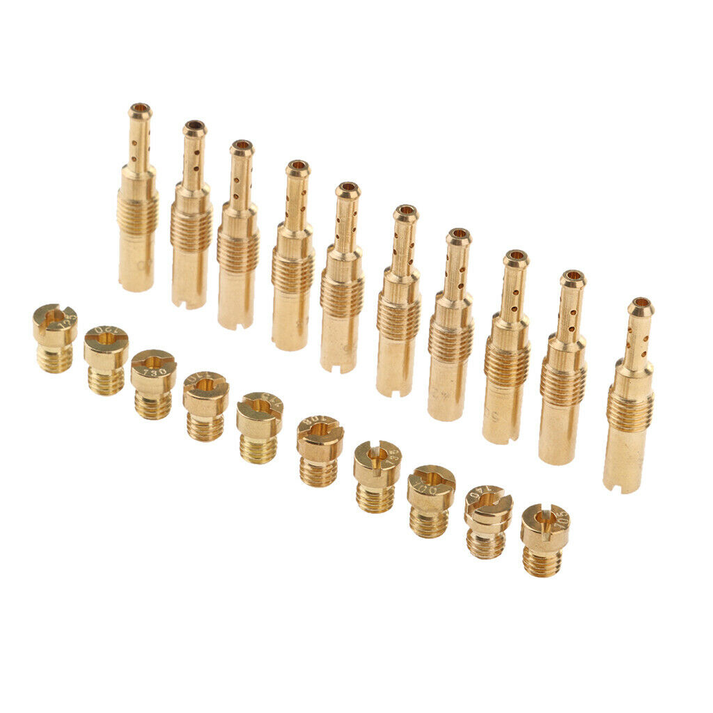 10Pcs Slow/Pilot Jet & 10Pcs Carburetor Main Jet Kit for PWK  OKO CVK