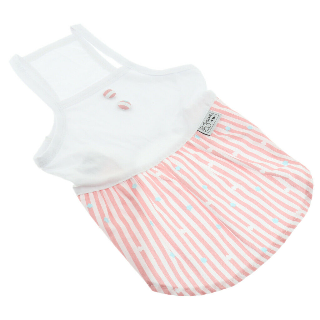 Pet Dresses Perfect Princess Clothes For Puppy Dogs Apparels Dot Dress Pink
