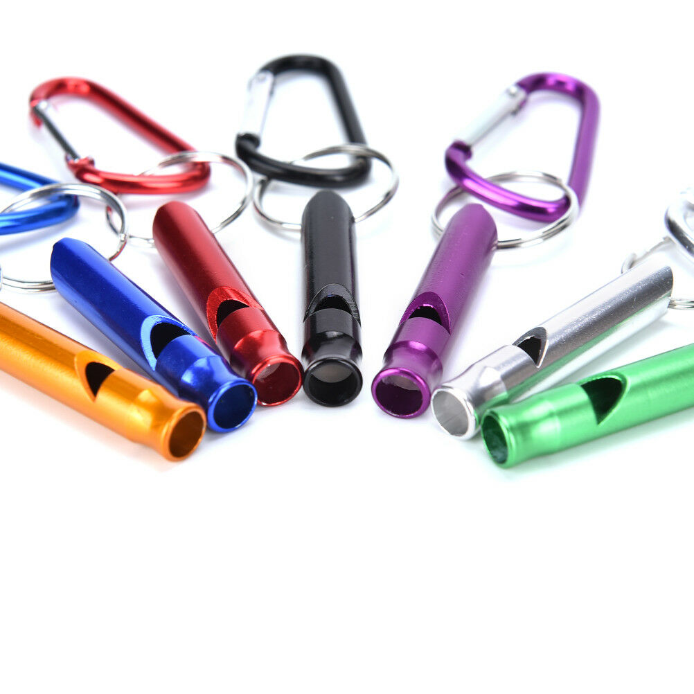 Outdoor Aluminum Alloy Emergency Survival Whistle Keychain Camping Hiking .l8