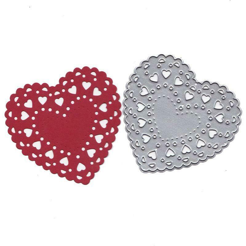 Heart Shape Metal Cutting Dies Stencil Scrapbooking DIY Album Stamp Paper Card