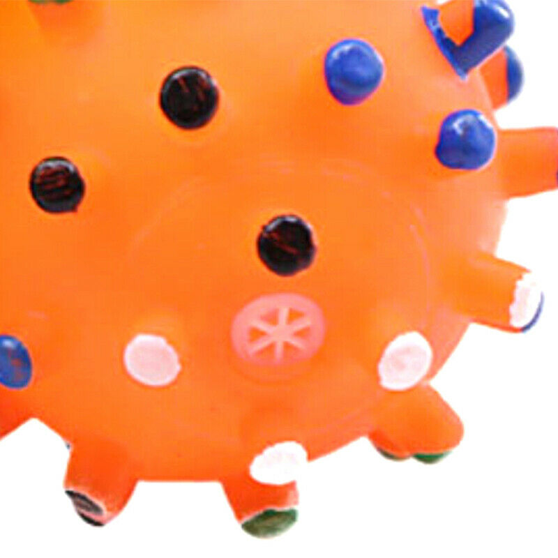 1×Pet Puppy Dog Cat Soft Chew Bite Sound Colorful Play Training Rubber Ba.l8