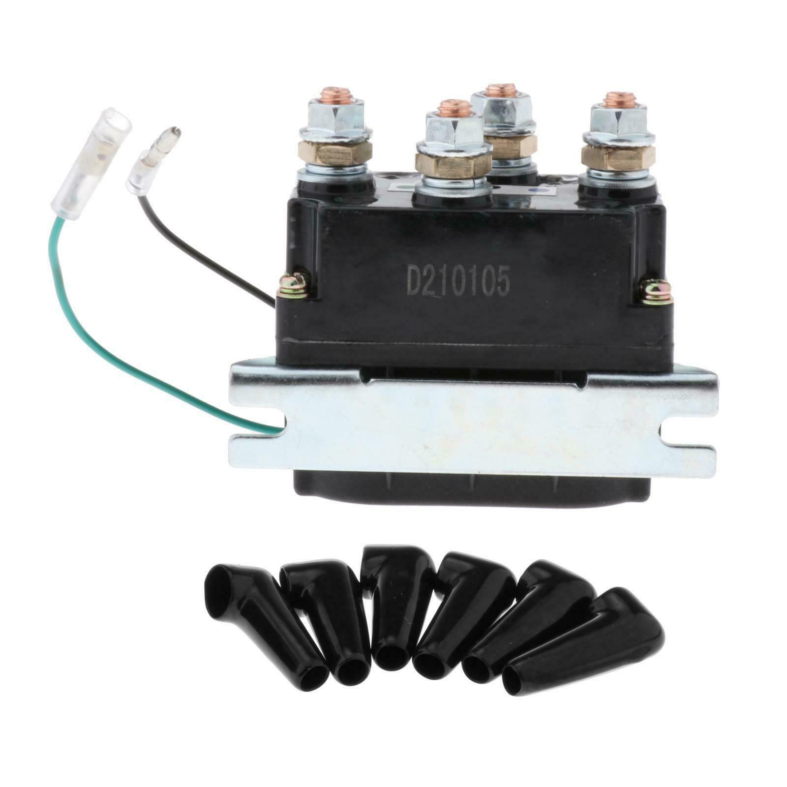 250A Winch Solenoid Relay Kit Replaces for ATV 6 Protecting Caps Heavy duty New