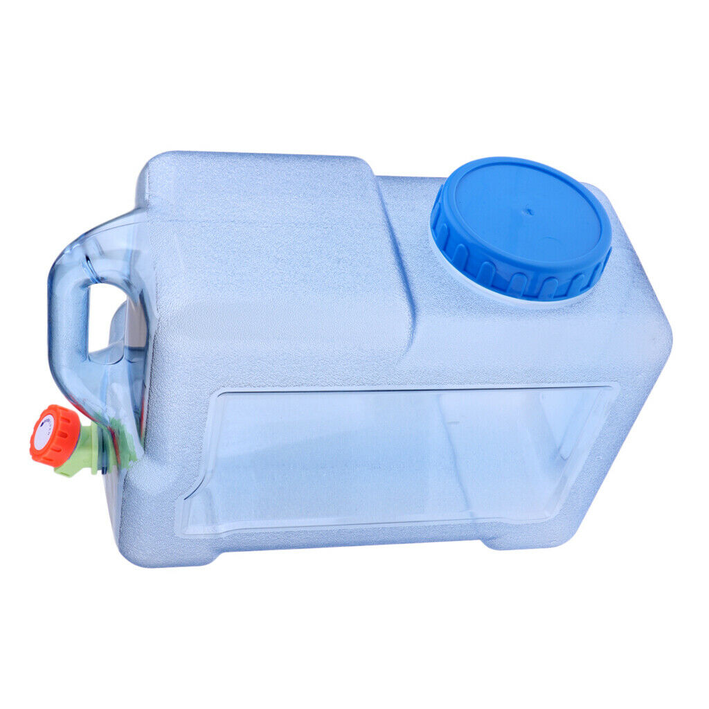 12L Plastic Water Jerry Can Liquid Carrier Drum Pouring Spout Tap Drinking