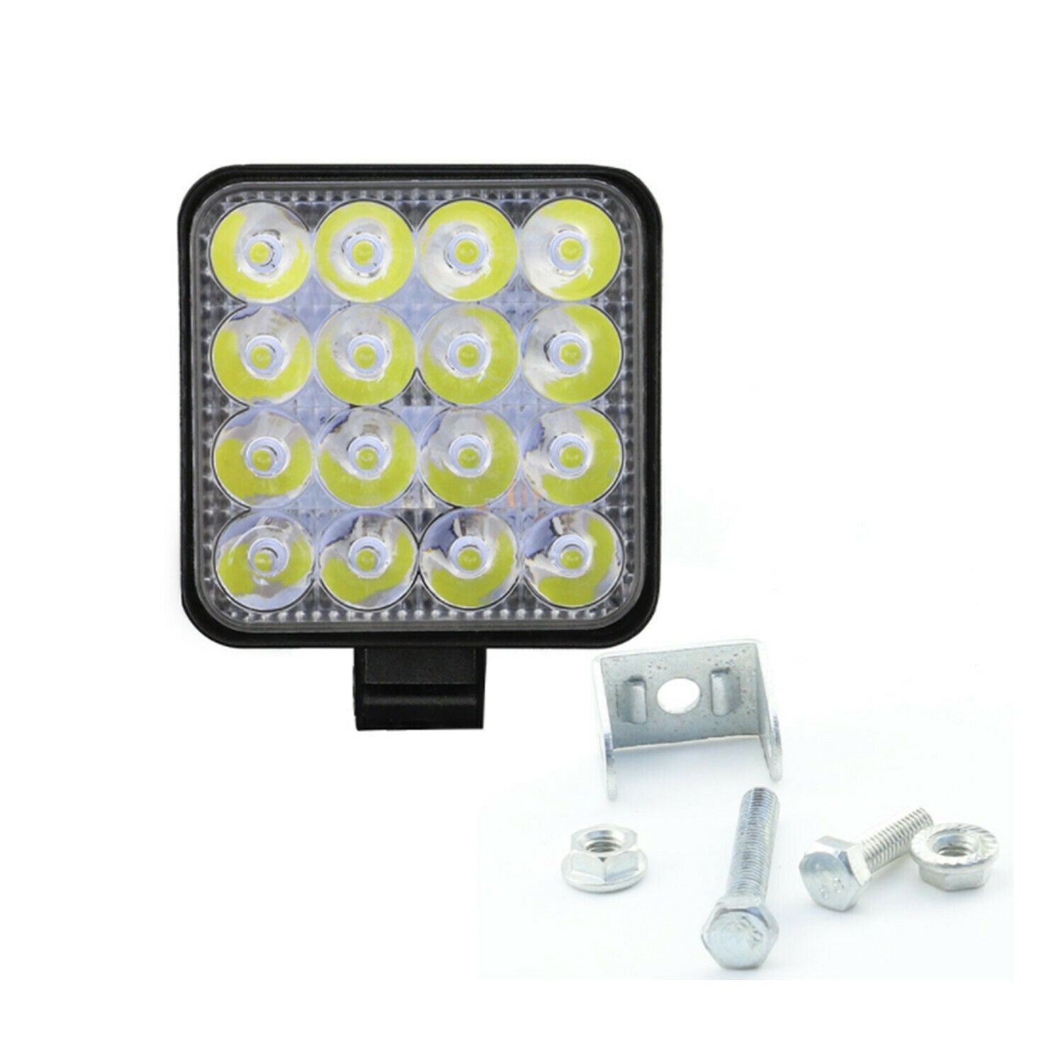 10Pack 16LED Work Light Flood Beam Bar For Car SUV ATV Off-Road Driving Fog Lamp